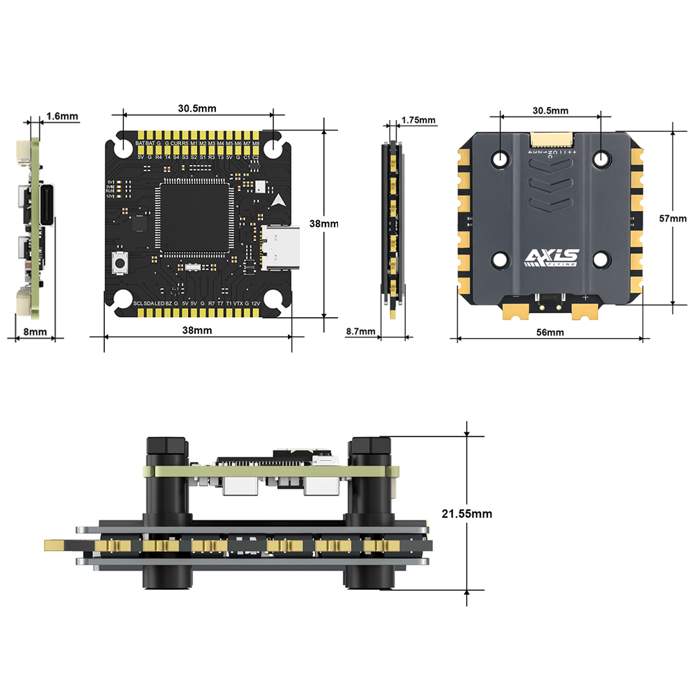 Axisflying Argus Pro ECO F722  - Drone Gimbal Controller 评论和价格